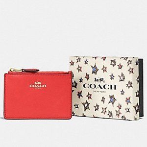 NWT Coach mini wallet ID card case zip coin pouch